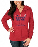 Women New England Patriots Majestic Super Bowl LI Champions Fashionably Late Full Zip Hoodie Red FengYun,baseball caps,new era cap wholesale,wholesale hats